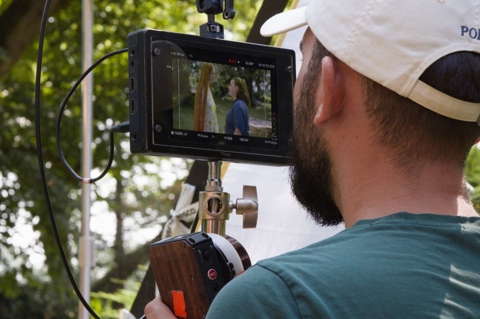 Retour caméra sur deux actrices pendant un tournage, stage Acting Caméra