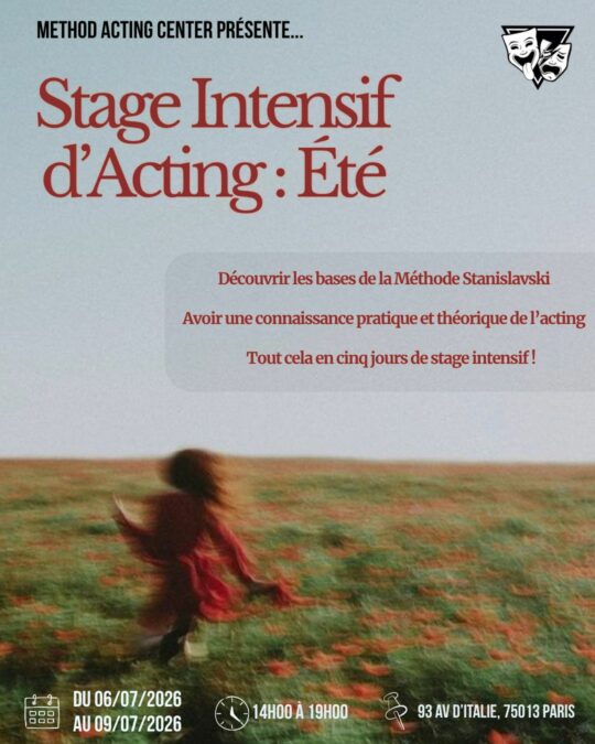 Stage Intensif Acting Ete